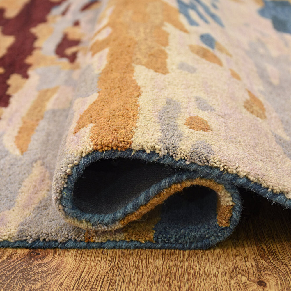 Eco-Friendly Hand Tufted Wool Area Rug Abstract Multicolor BBH Homes BBK00S13