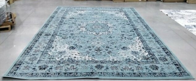 LIGHT BLUE 10′ X 14′ Back Stain Rug, Reduce price 1172704053 EVK220E-10