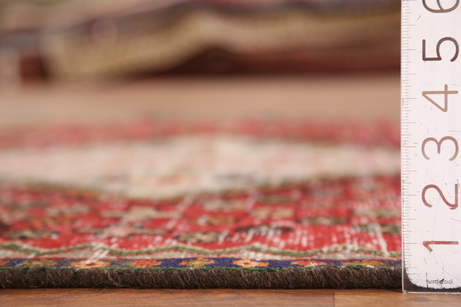 Vintage Vegetable Dye Traditional Nomadic Handmade Wool Rug Geometric Carpet 4×6