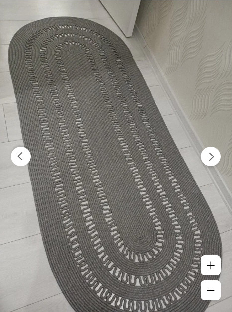Perforated Straw Jute Knitting Oval Rug Special Design Carpet