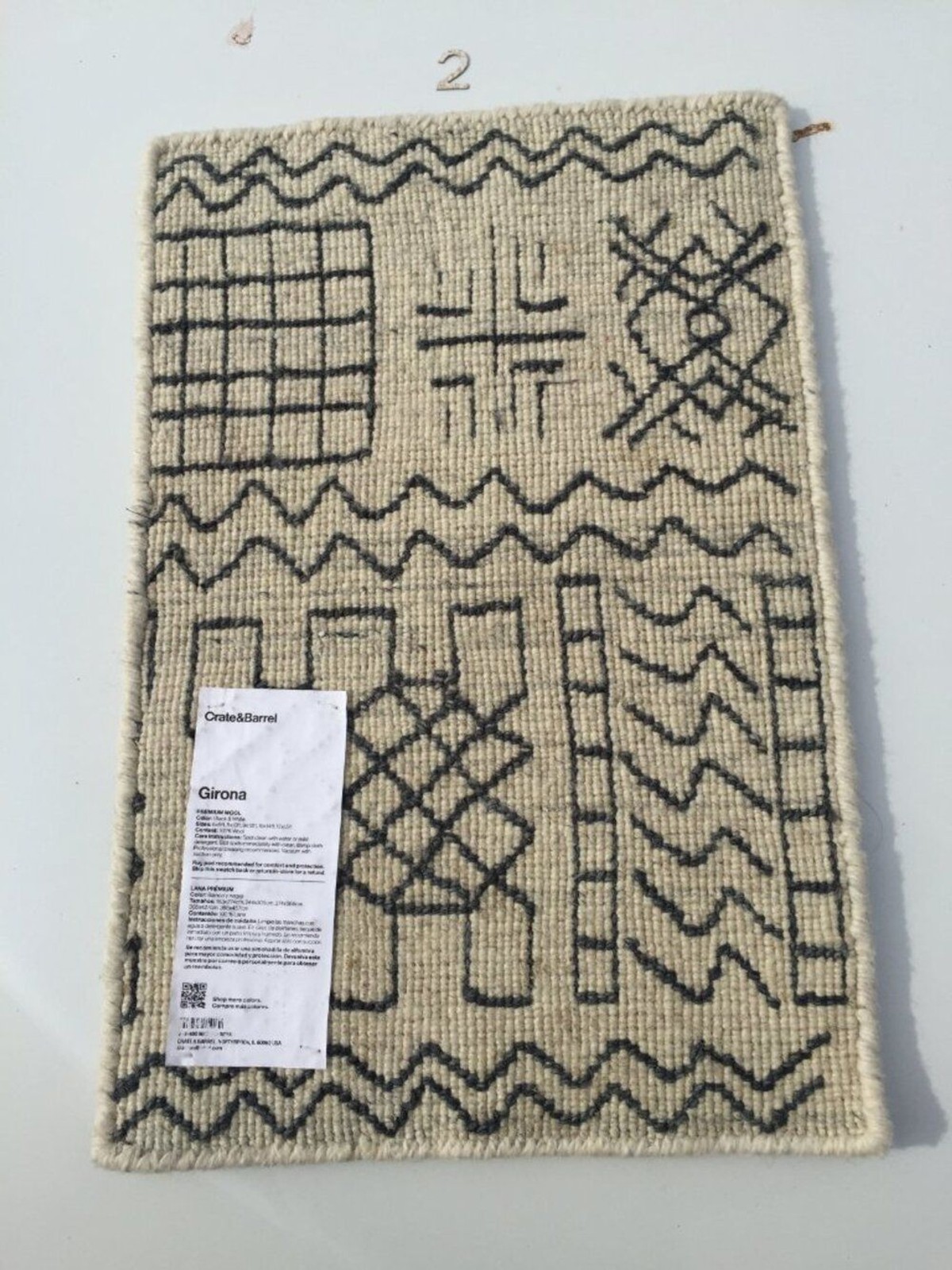 NWT Crate & Barrel Rug Samples/Swatch 12×18 Wool Girona Palma Prague Copenhagen