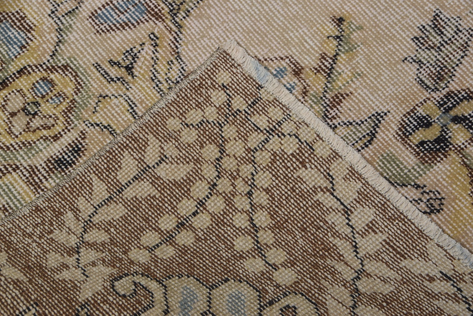 5,7×8,5 ft Rug Vintage Rug, Brown Southwestern Turkish Rug Wool