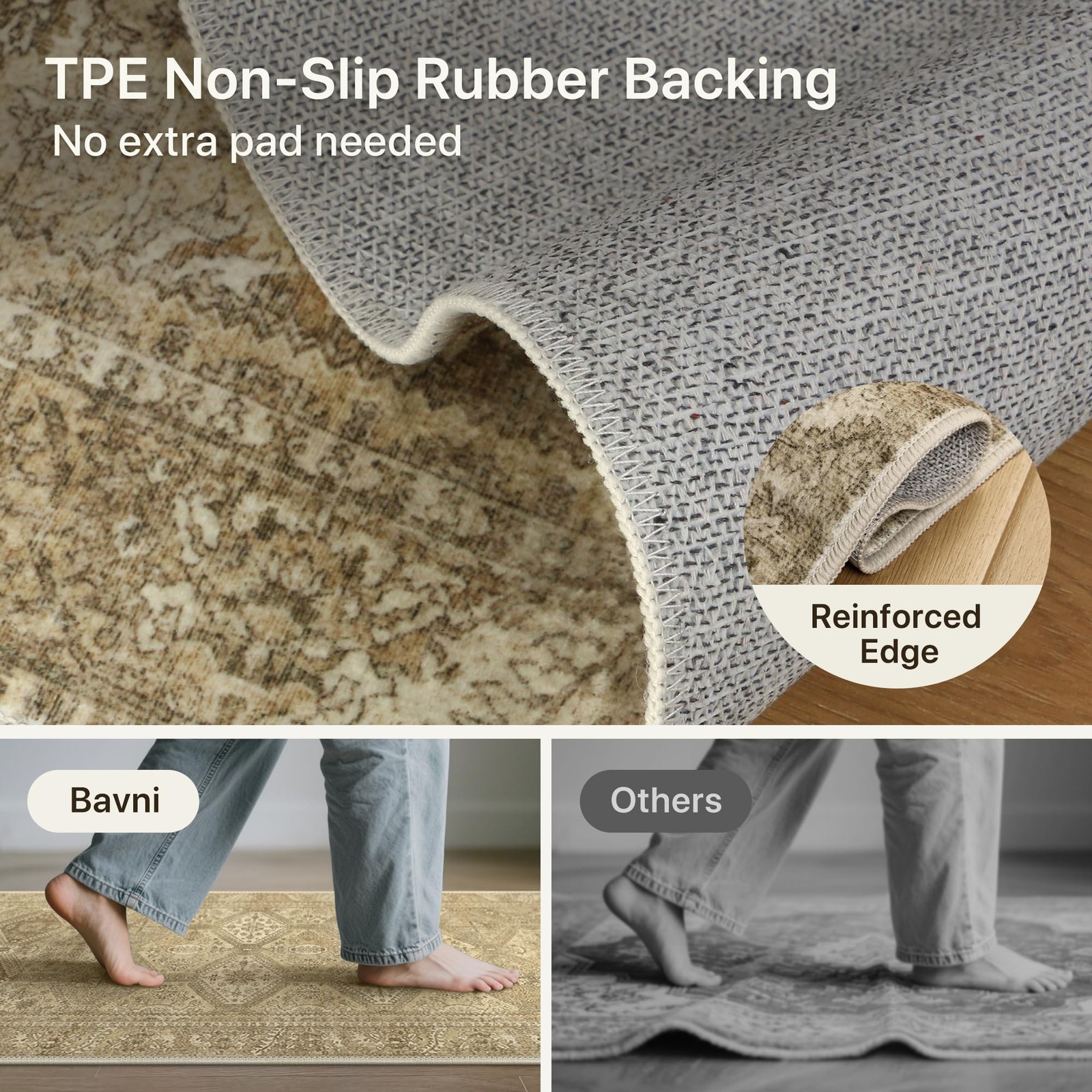 2×3 Entrance Rug Washable Small Rug for Entryway Door Mat Light Brown