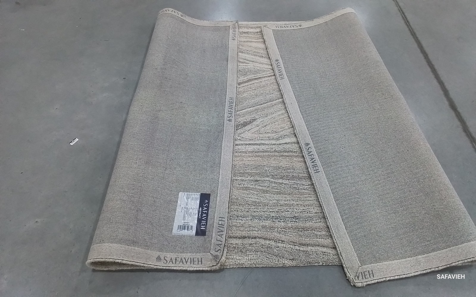 BEIGE / GREY 5′-0″ x 8′-0″ Back Stain Rug, Reduced Price 1172800759 ABT901A-5