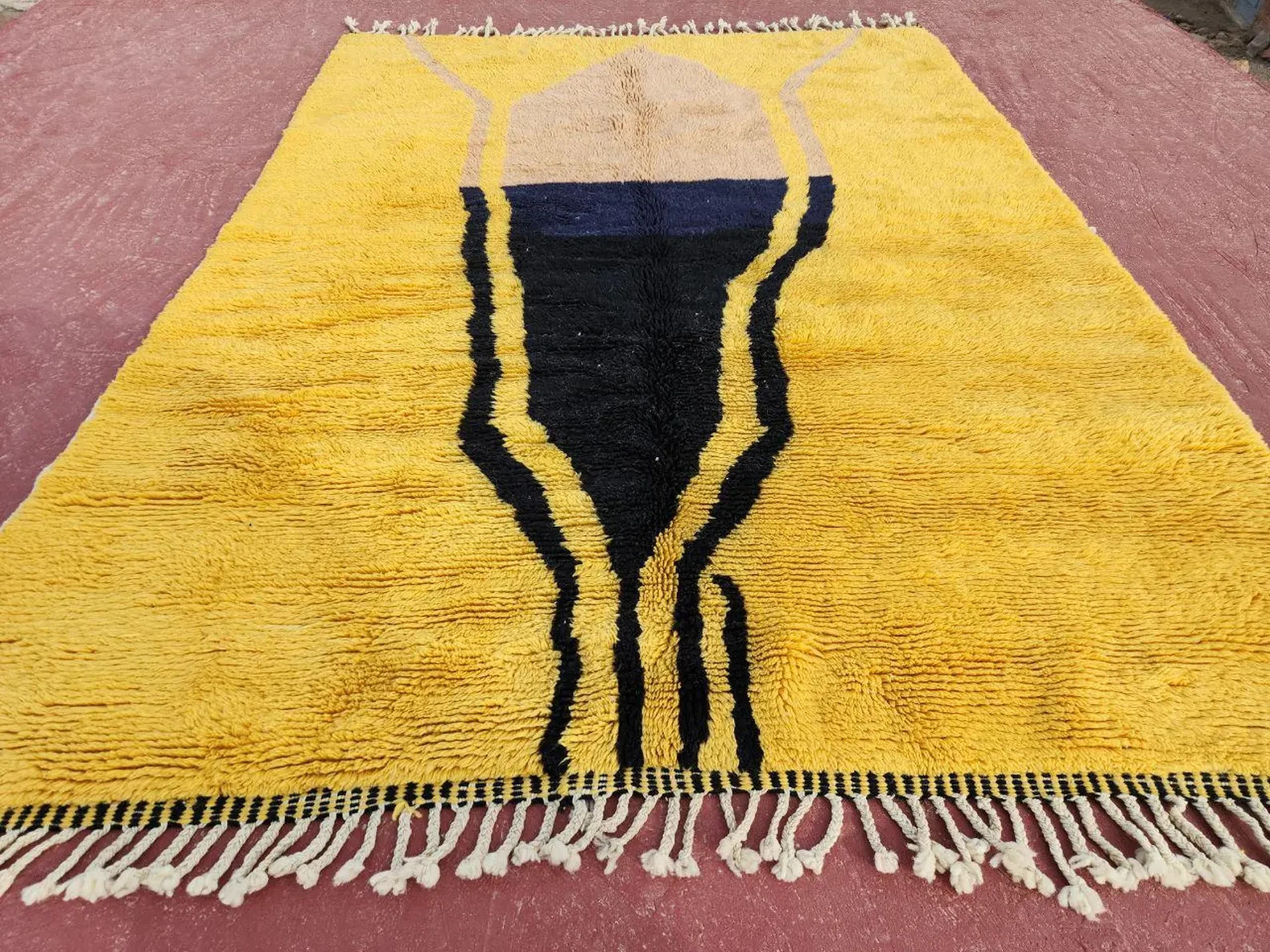 Handmade Berber Beni Ourain Moroccan Wool Rug Color Multi Design Carpet Rug