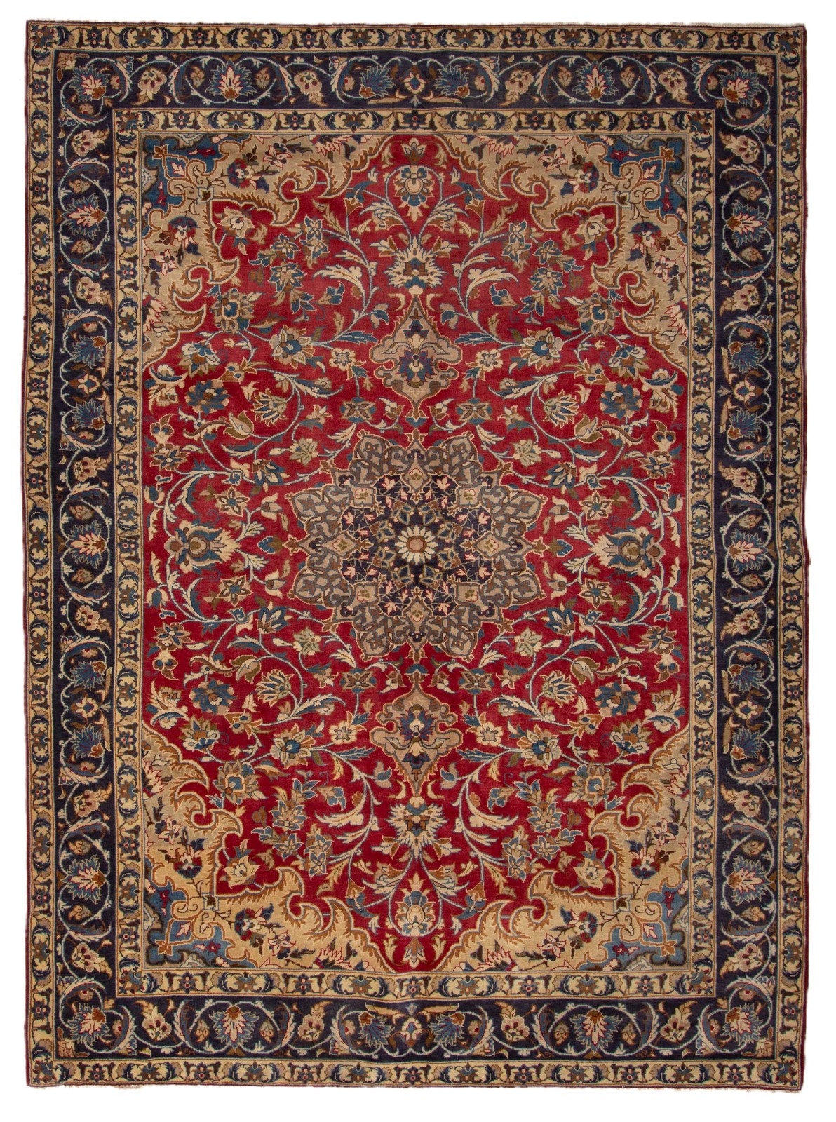 Vintage 7’10” x 10’6″ Traditional Hand Knotted Vegetable Dye Wool Area Rug