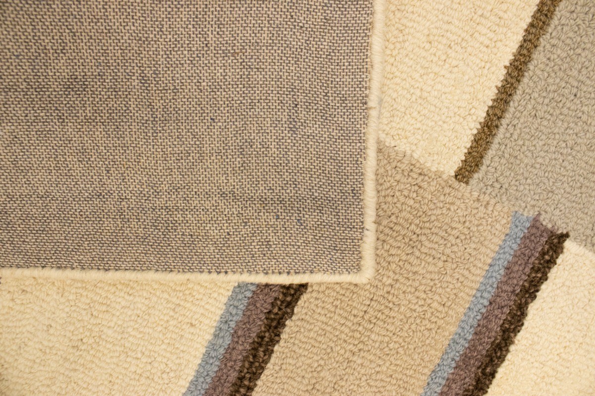 Hand-Tufted Multicolored 5×8 Stripes Rug Modern Wool Kids Room Carpet