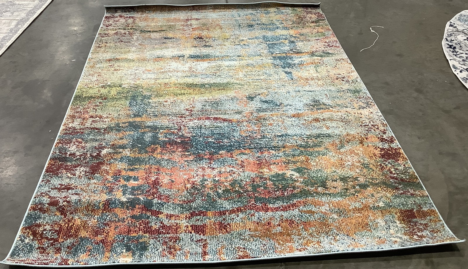 TEAL / ORANGE 5′-1″ x 7′-7″ Flaw in Rug, Reduced Price 1172682938 MNC262M-5