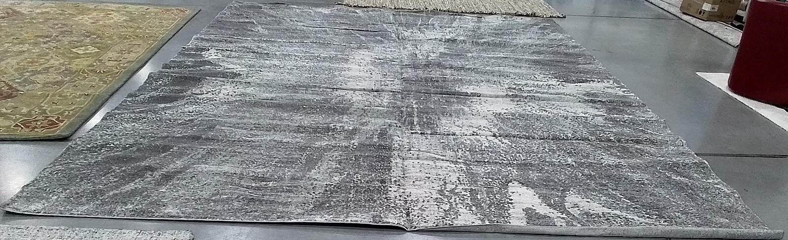 IVORY / GREY 12′ X 15′ Stained Rug, Reduced Price 1172762338 TUL228A-1215
