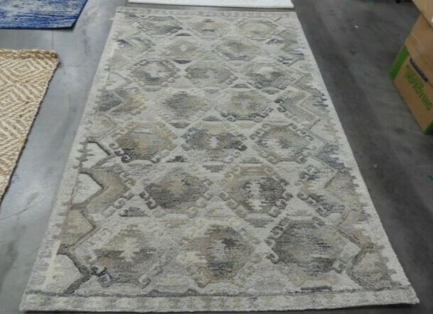 GREY / TAUPE 5′ X 8′ Pulled Threads Rug Reduced Price 1172606060 WYD801B-5