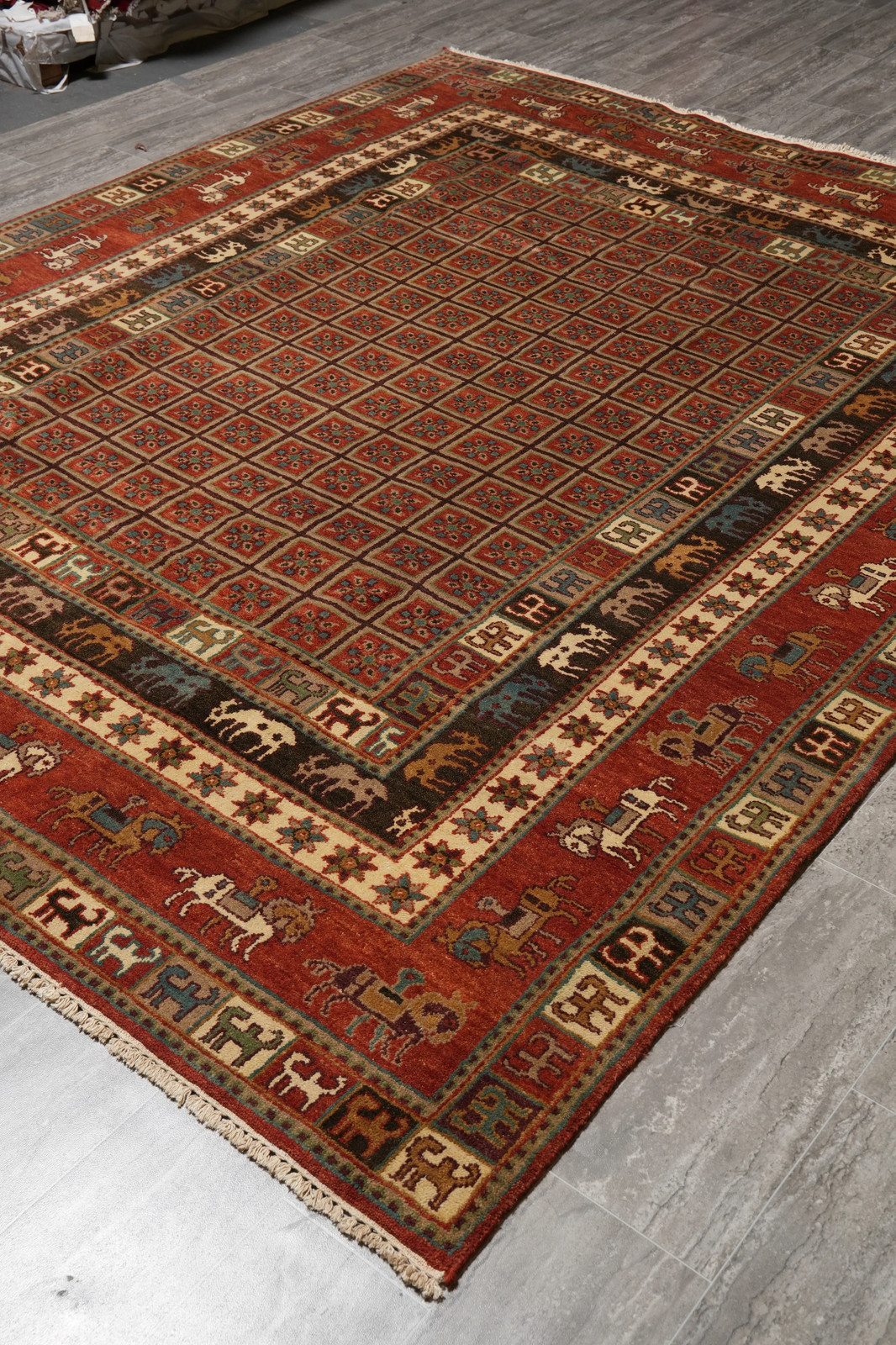 8 x 9.9 Tribbal Bakhtiaar Horse Rug #F-4602