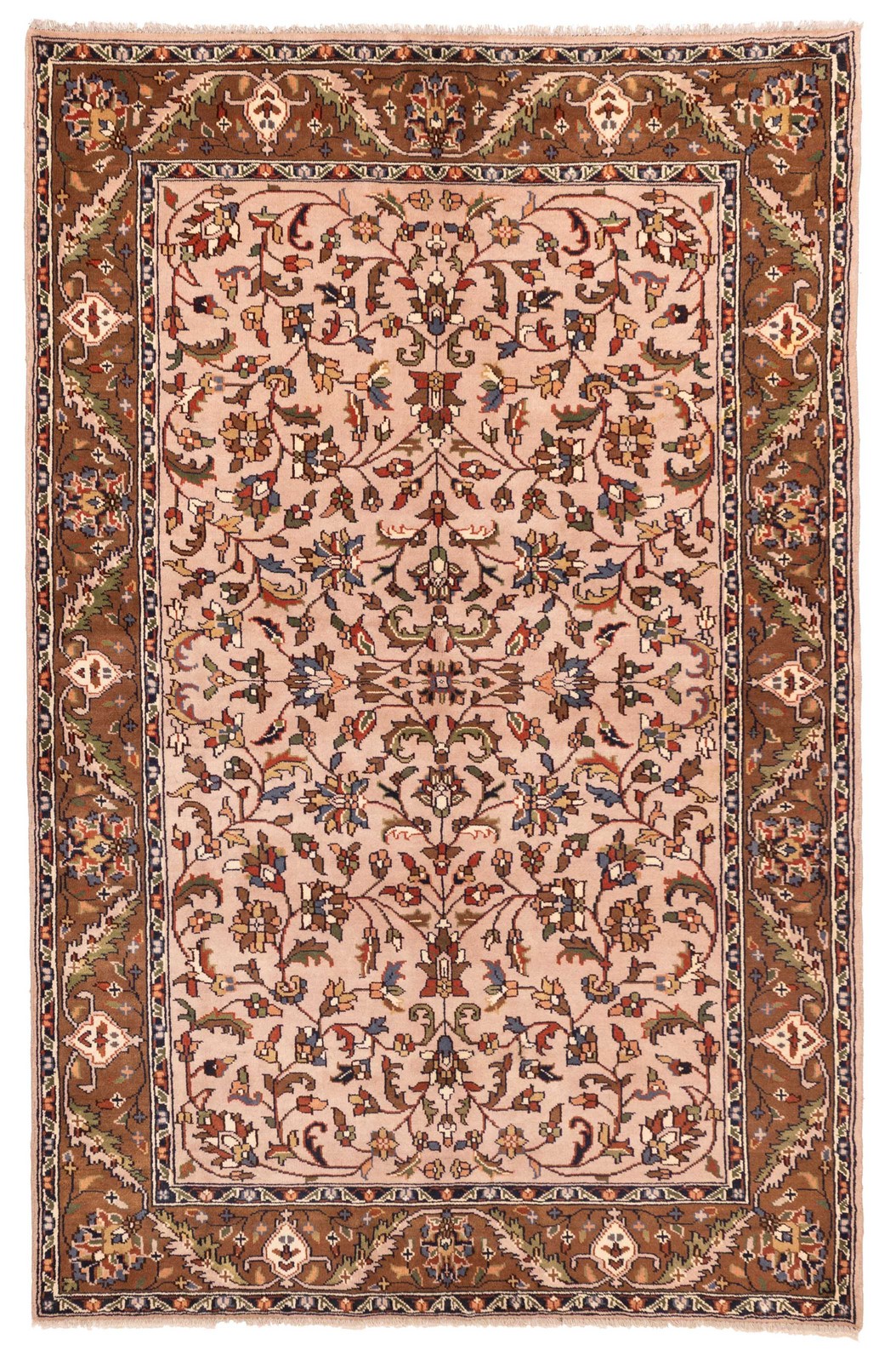 Vintage 6’1″ x 9’4″ Traditional Hand Knotted Vegetable Dye Wool Area Rug
