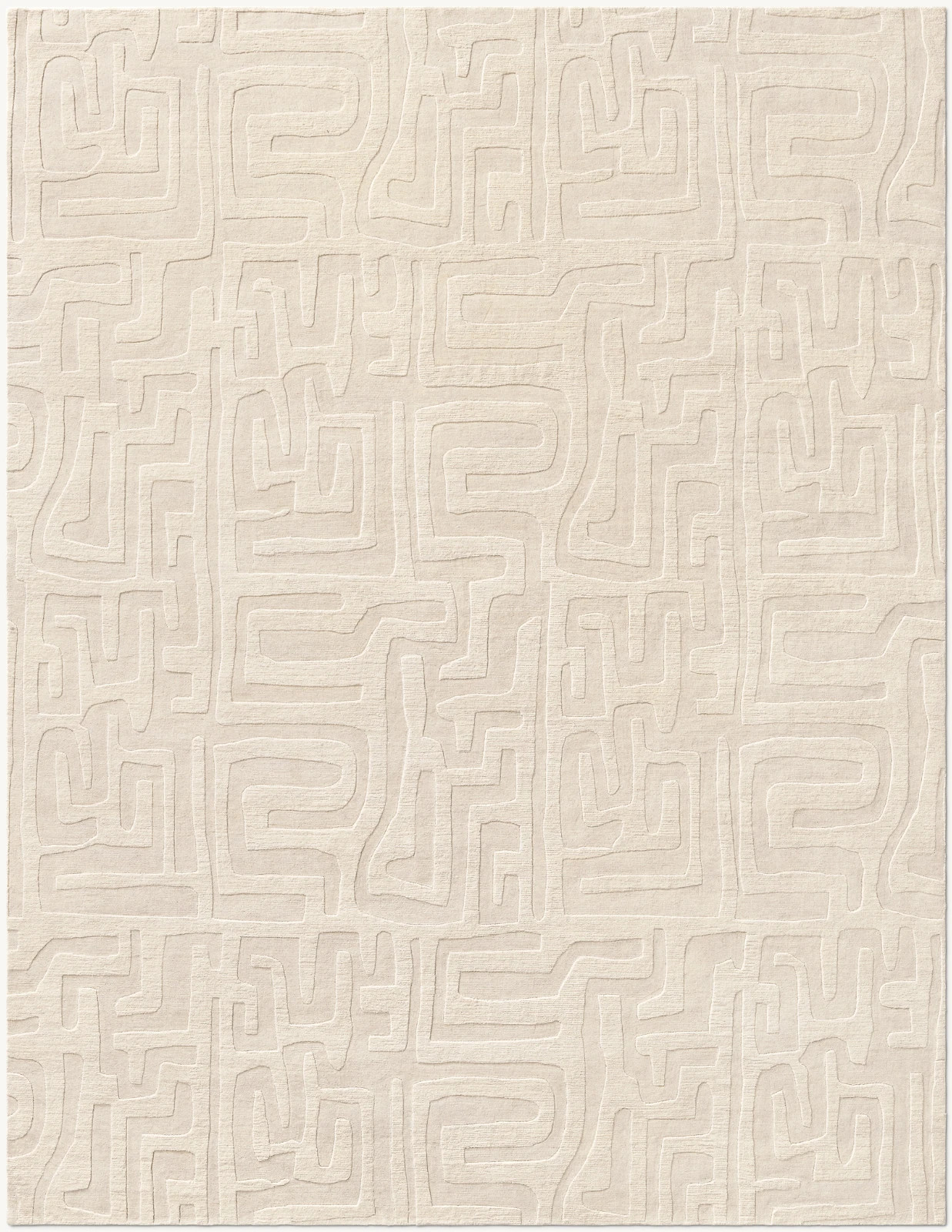 Handmade Luxury Moroccan Berber Wool Rug Color Ivory, Cream Design Carpet Rug