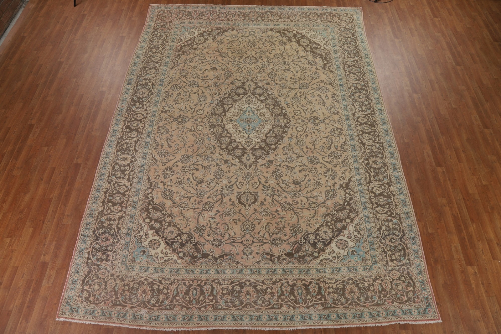 Traditional Kashaan Vintage Rug Handmade Living Room Large Area Rug 10×14 Carpet