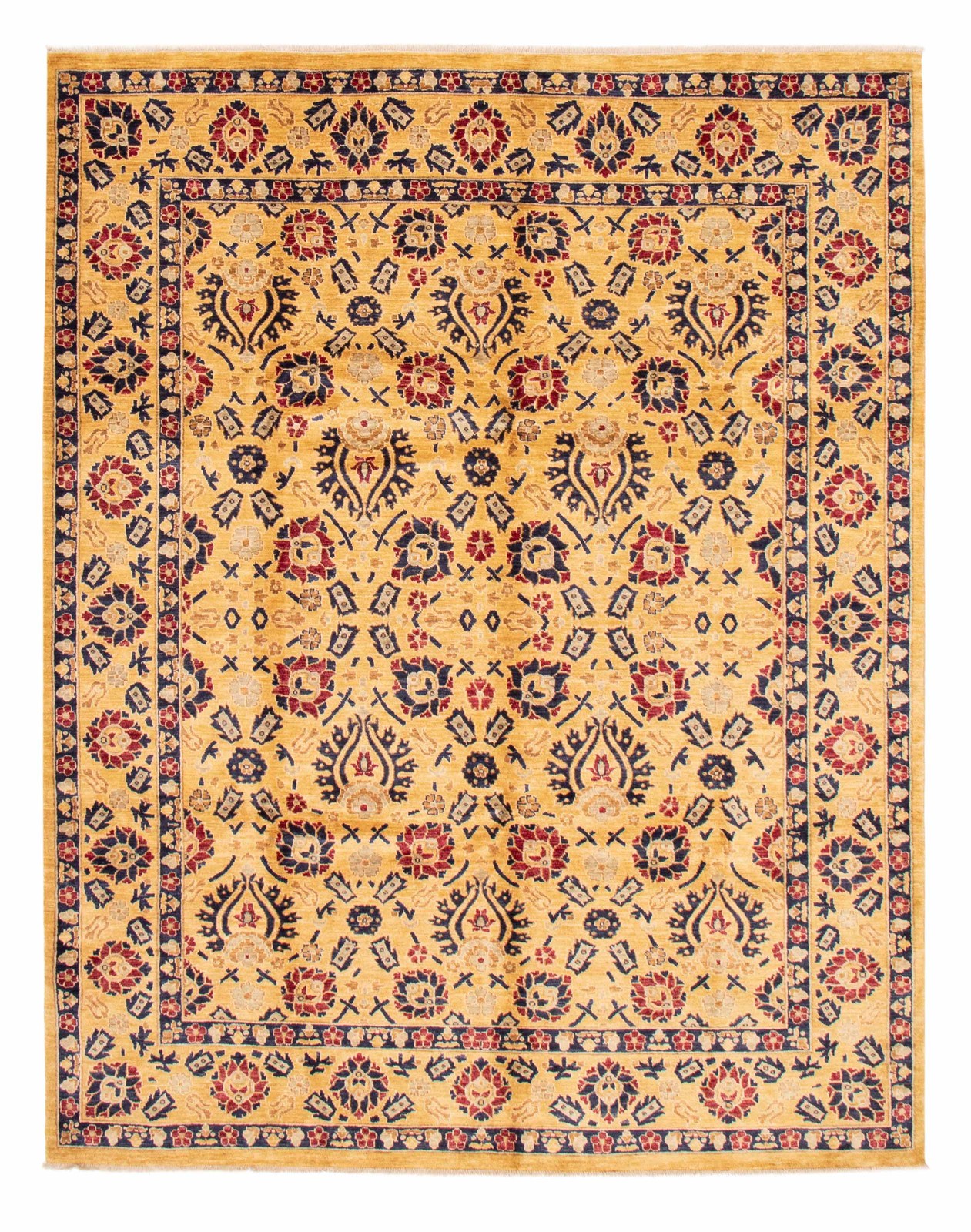 Hand Knotted Area Rug 8’1″ x 10’2″ Traditional Oriental Wool Carpet