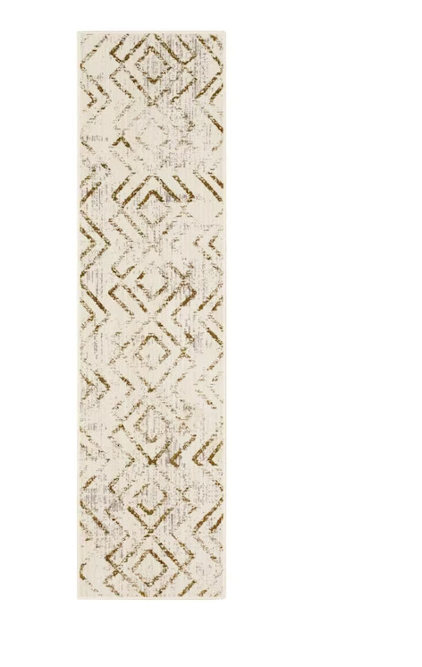 Mohawk Home 2 x 4 Biscotti Indoor Distressed Bohemian/Eclectic Runner Rug