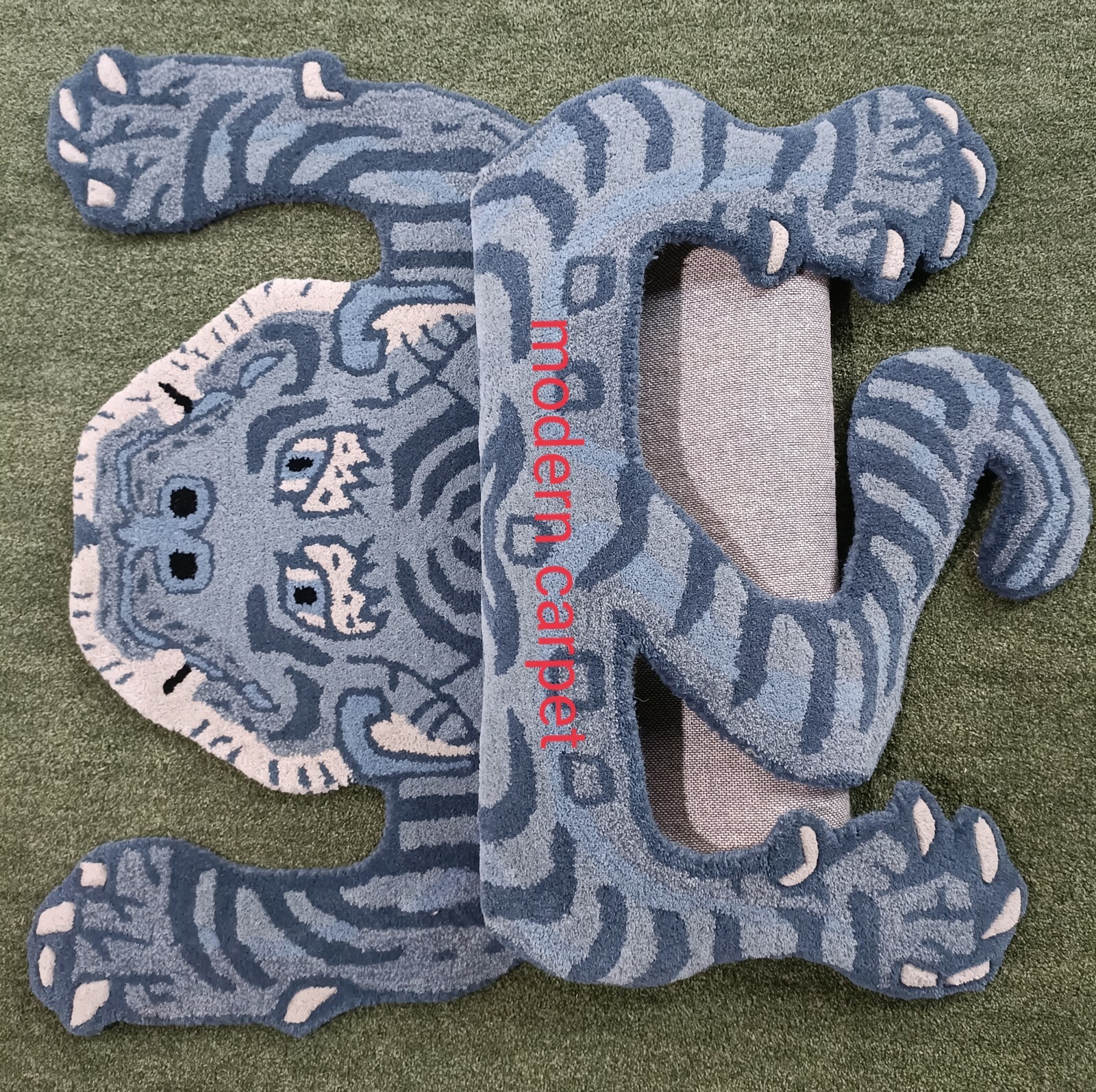 Tibetan Tiger Rugs 3×5 Feet Handmade 100% Woolen Hand Tufted For Home Decoration