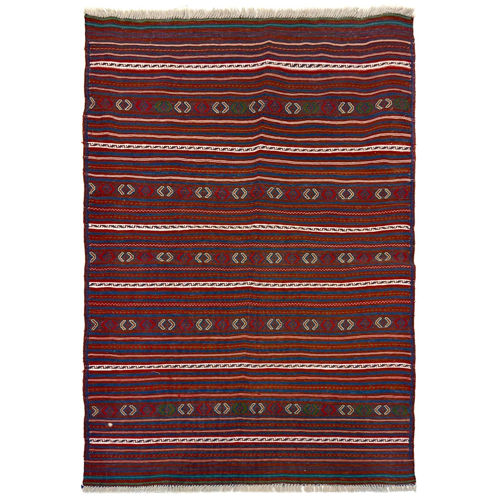 One of Kind Decor Kilim Rug 3’3×4’5 Turkish Rug Oriental Red Handmade Rug R22277