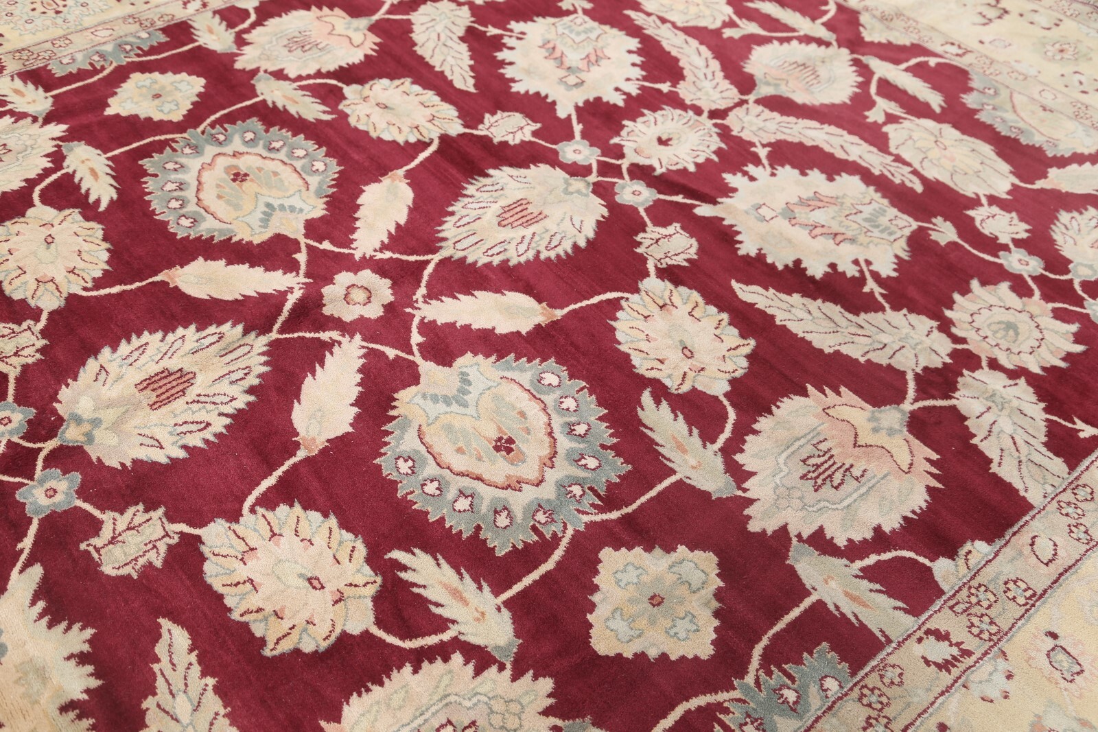 Vegetable Dye Authentic Oushak Egyptian Rug 10×14 ft Handmade Wool Carpet