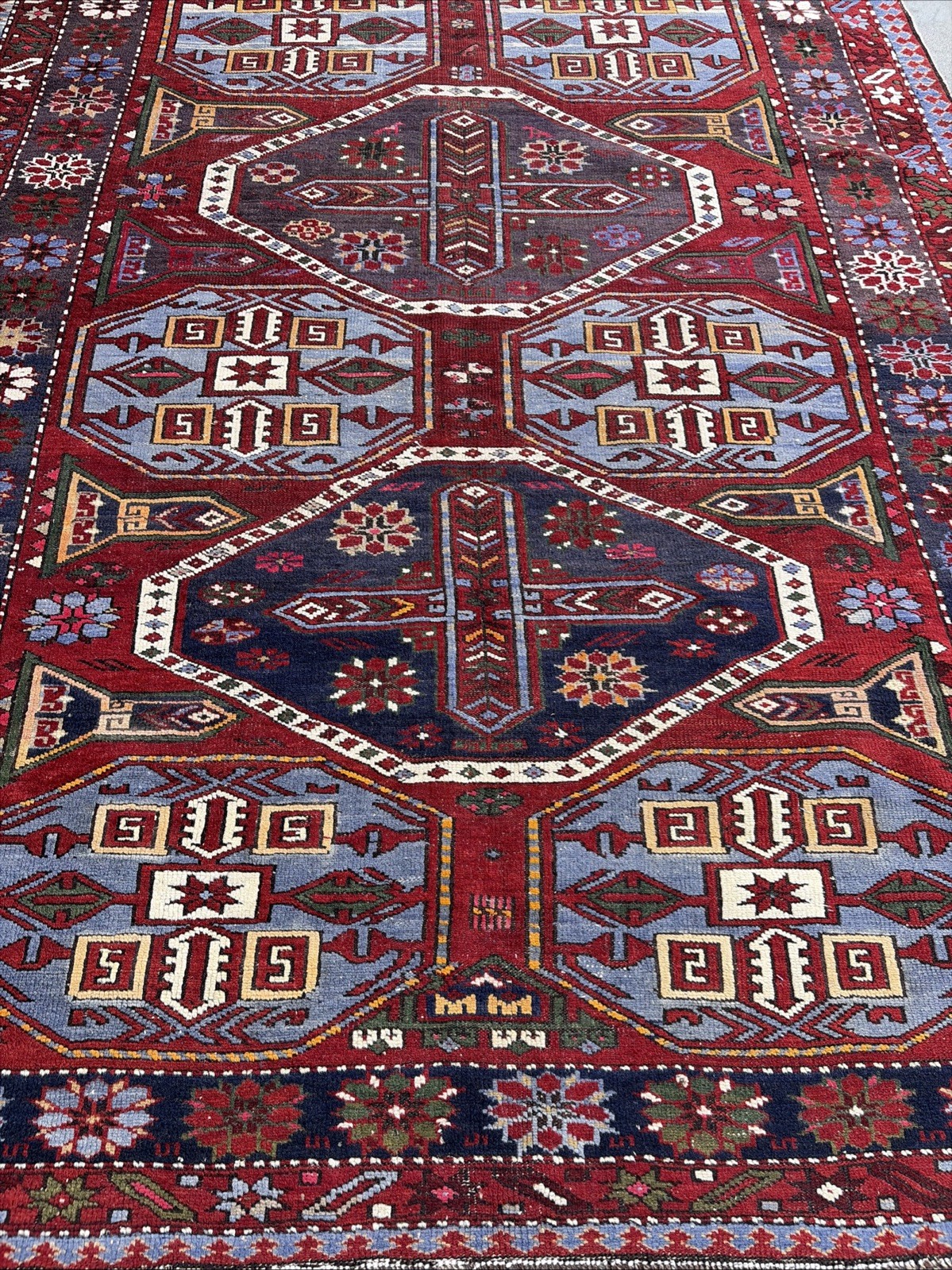 Auth: 19th C Antique Shirvan Caucasian Rug Mythical Art Wool Beauty 6×9