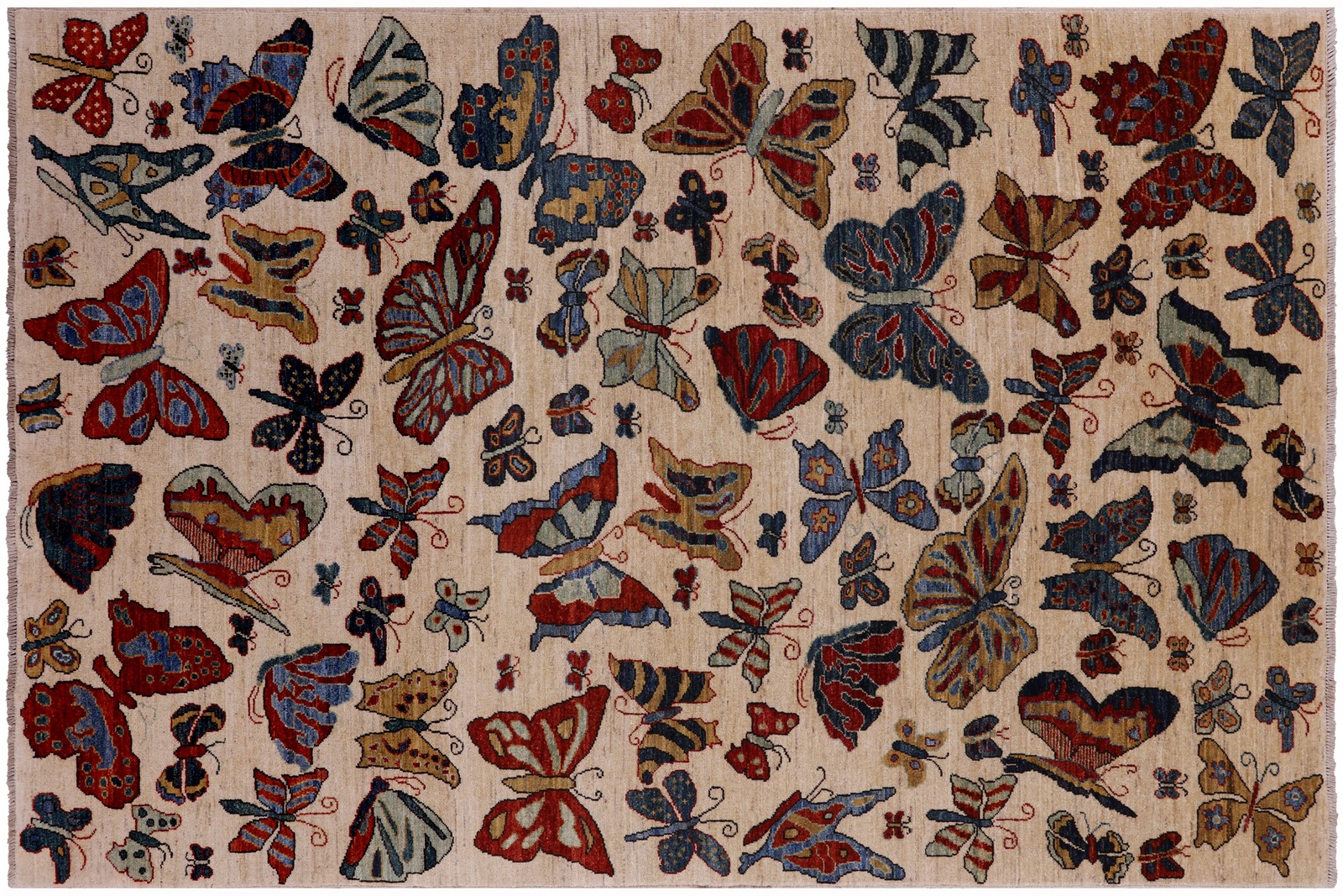 Butterflies Gabbeh Hand-Knotted Rug 5′ 7″ X 8′ 5″ – Q5161