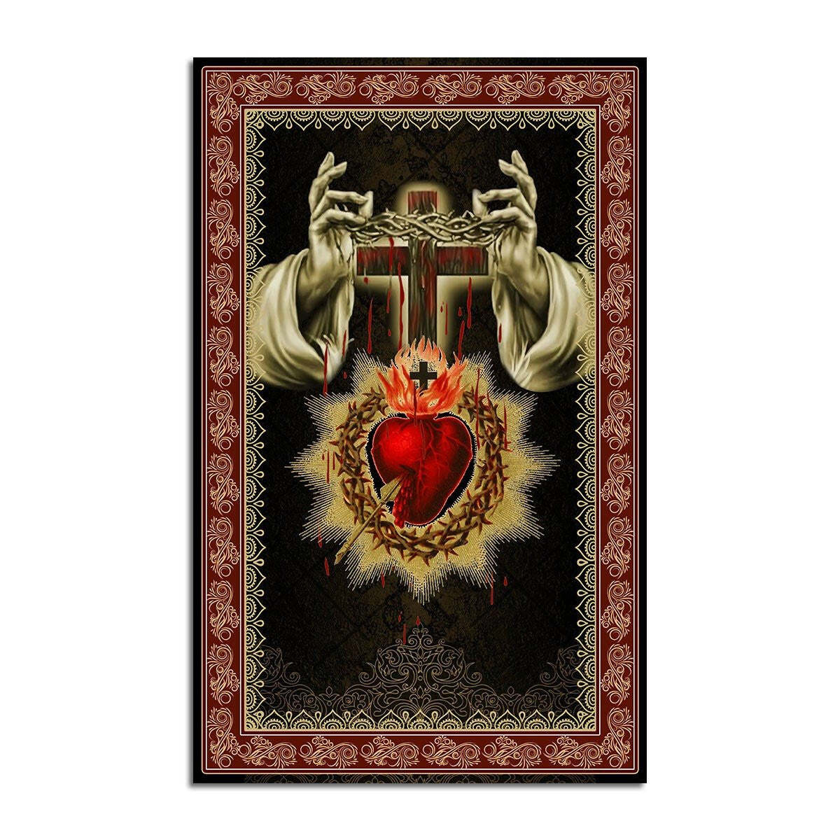 Sacred Heart Rug Personalized Regtange Rug Carpet