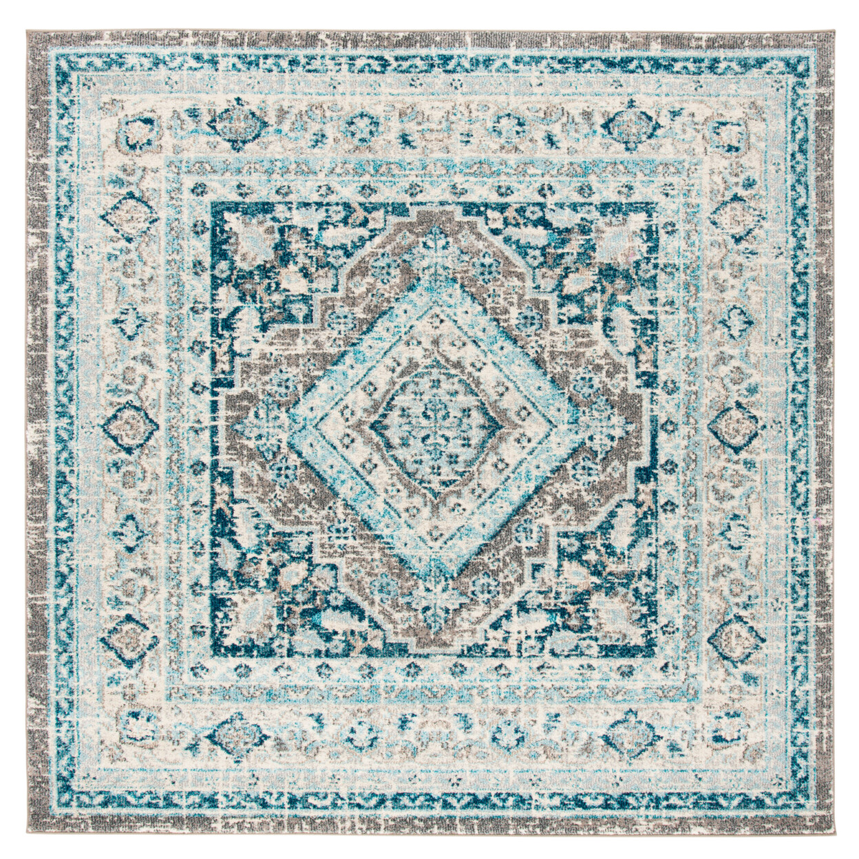 SAFAVIEH Phoenix Collection PHX155F Grey / Blue Rug