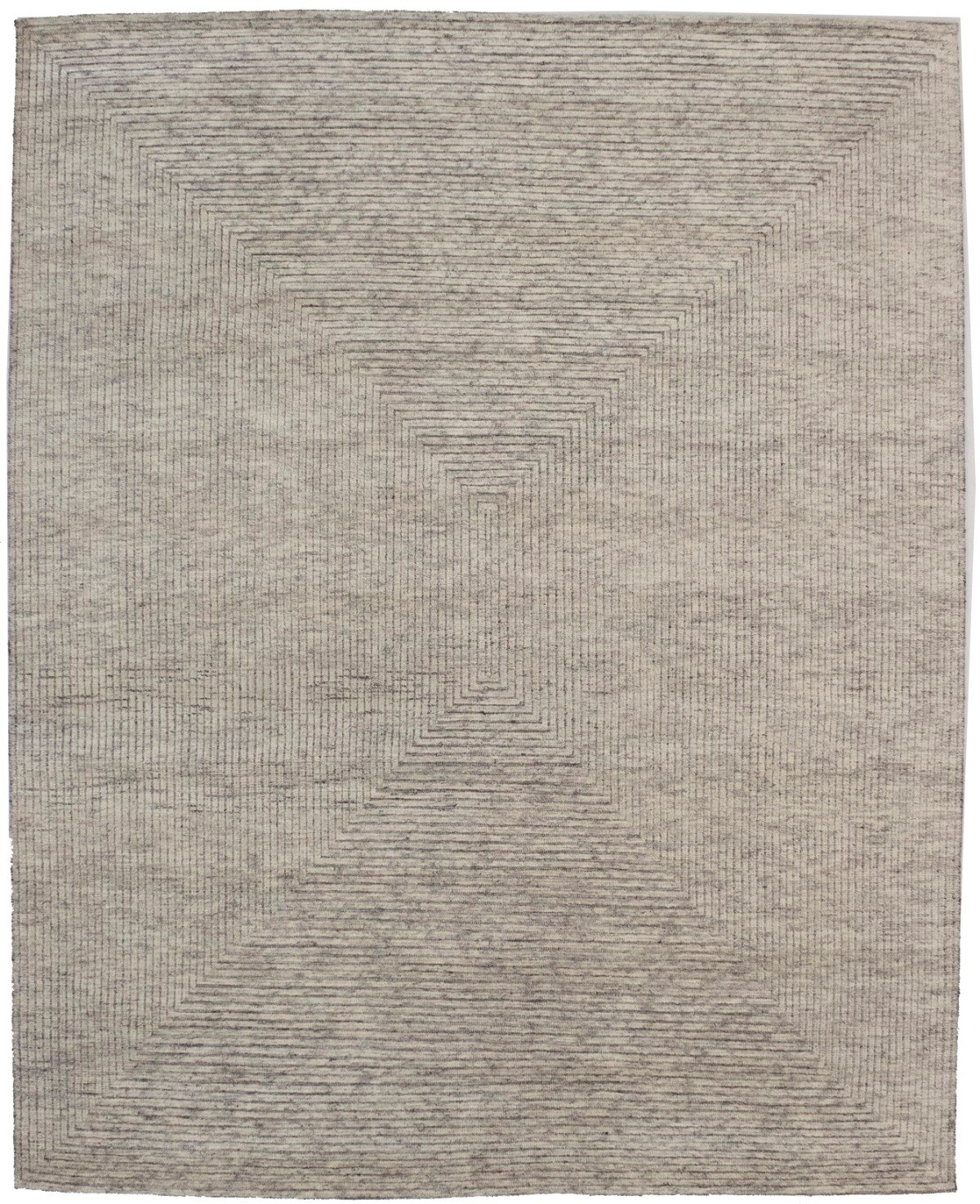 8X10 ft Modern Geometric Handmade Wool Area Rug High-Low Relief Oriental Carpet