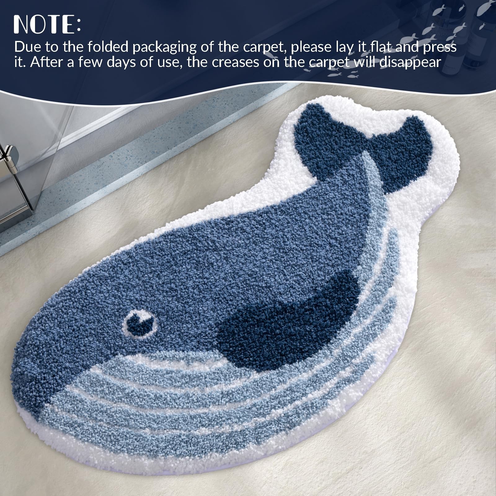 Ocean Animal Mat 20×35 Inch, Cute Animals Large Non Slip Super Soft Plush Are…