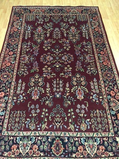 5′ x 8′ New Indian Floral Oriental Rug – Hand Made – 100% Wool Pile