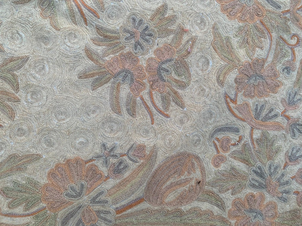 Vintage French Style Aubusson Rug Needlepoint Chain stitch Rug 3×4 ft Free Ship
