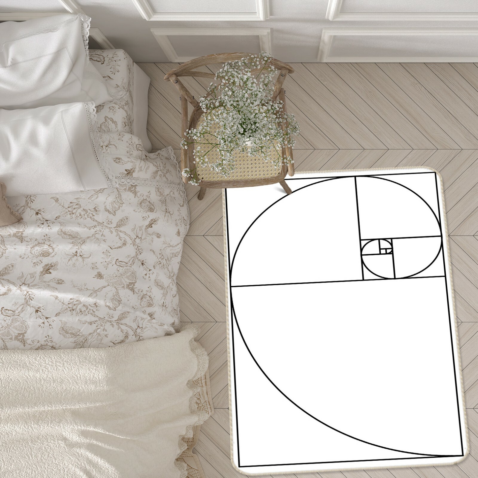 3D White Semicircle ZHUA129 Game Non Slip Rug Mat Photo Carpet Boris Draschoff
