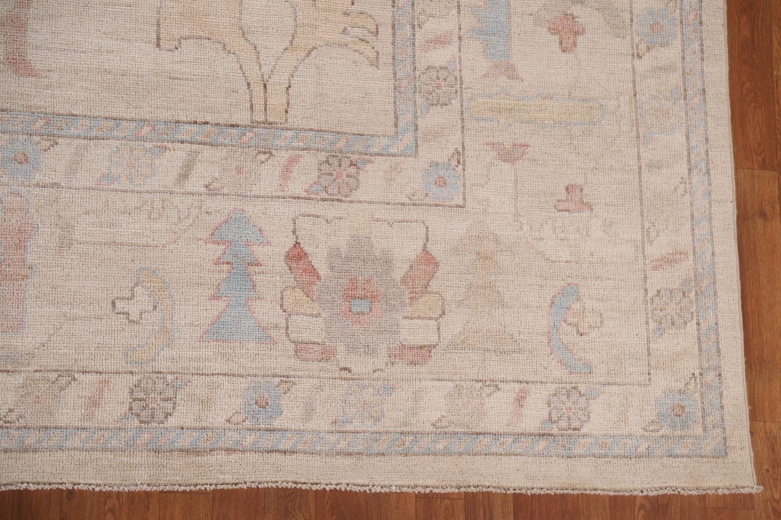 Muted Oushak Vegetable Dye Palace Size Rug Hand-knotted Oriental Carpet 12×15