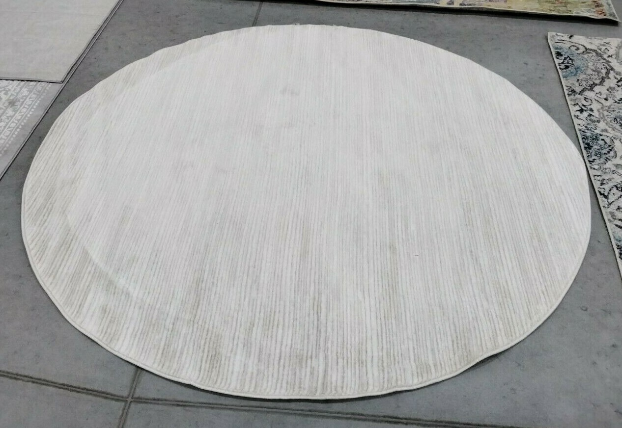 GREY 6′-7″ X 6′-7″ Round Back Stain Rug, Reduced Price 1172713133 VSN606K-7R