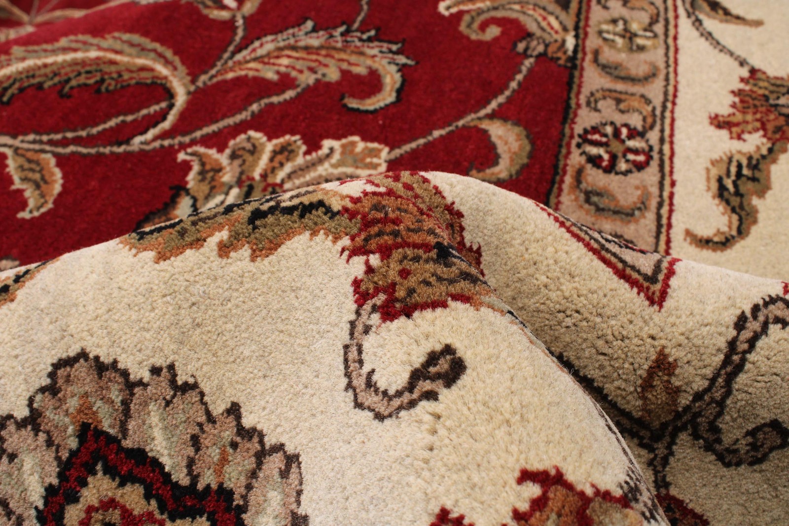 Traditional Dark Red Hand-knotted Area Rug 10’0″ x 14’1″ Oriental Wool Carpet