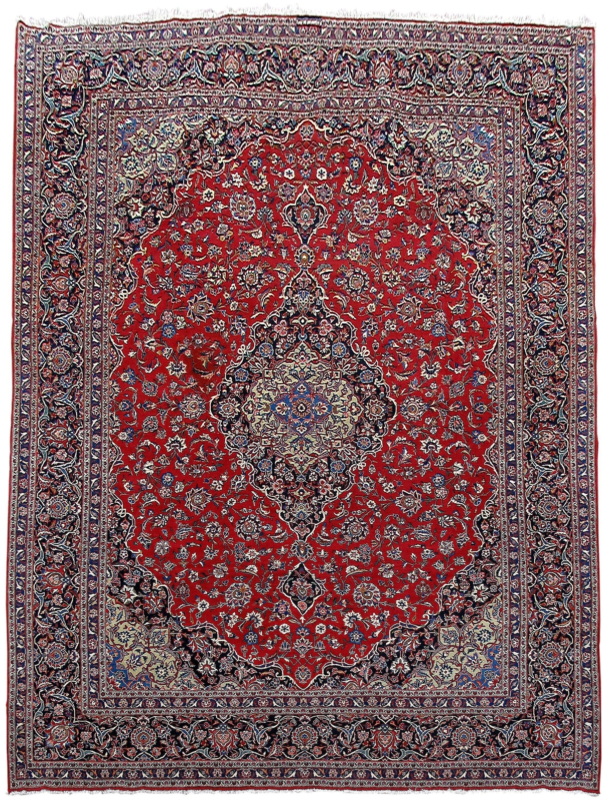 10′ x 13′ Red Classic Handmade Perssiaan Kashhan Rug 80857
