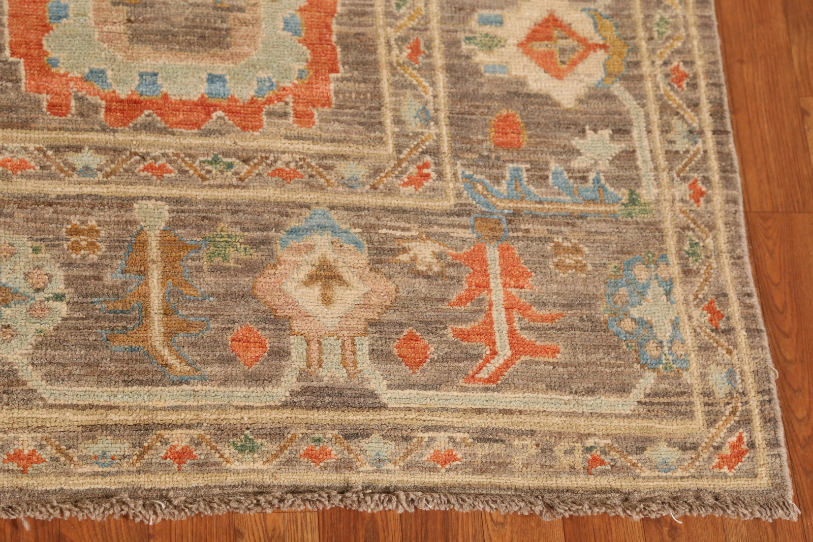 All-Over Brown Oushak Vegetable Dye Area Rug Wool Hand-made Living Room Rug 8×11