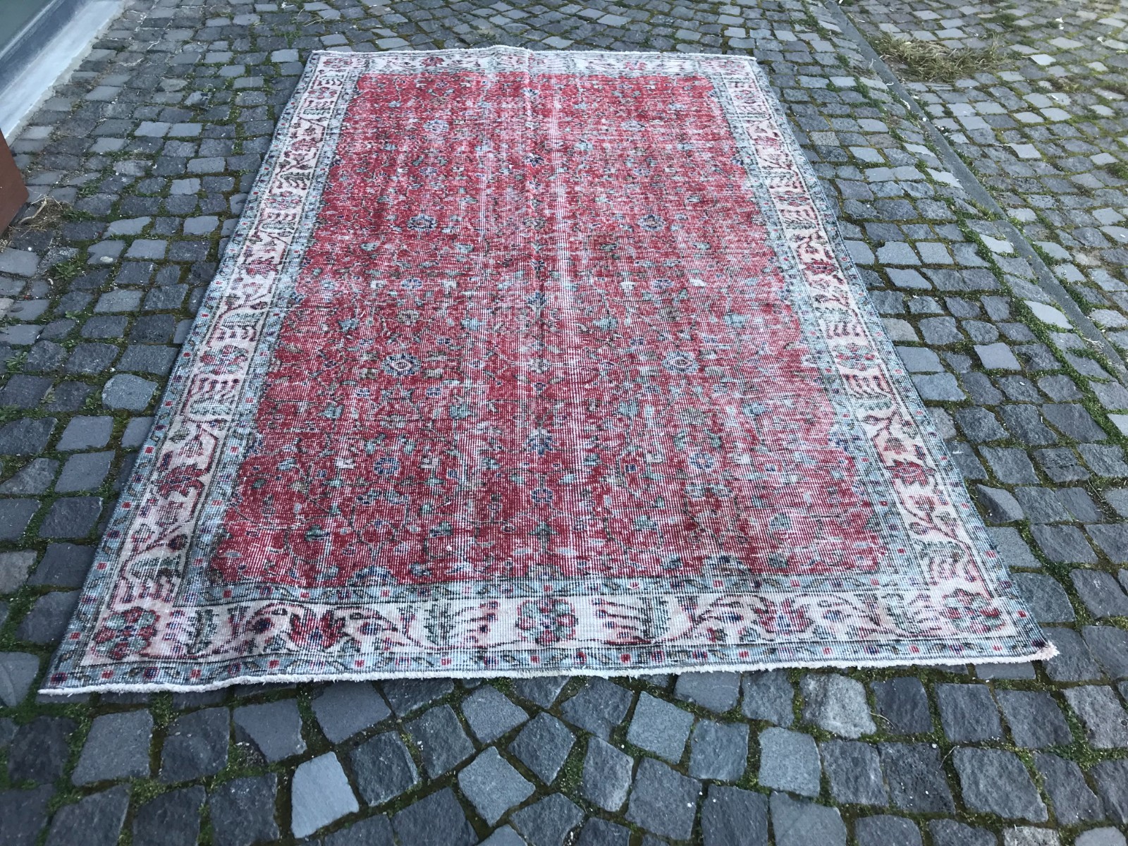 Turkish Vintage Rug, Handmade Wool Rug, Bohemian Large Rug, 5,6 x 8,8 ft