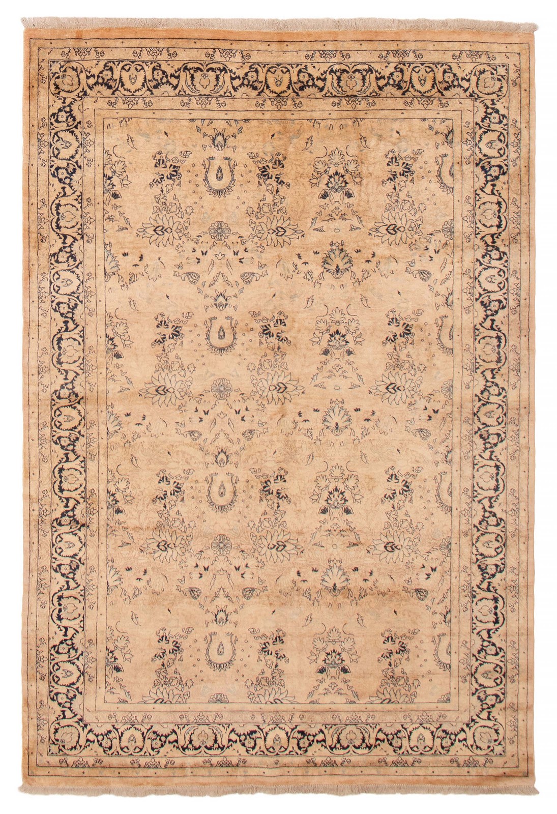 Traditional Light Coral Hand-knotted Oriental Carpet 6’0″ x 9’0″ Wool Area Rug