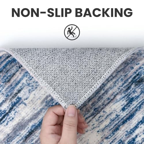 3×5 Navy Blue Gray Neutral 3′ x 5′ (Rectangular) Navy Blue/Gray/Neutral/Multi