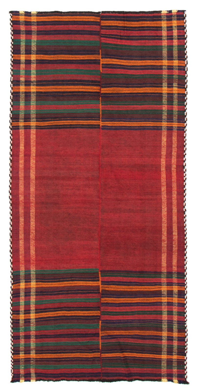 Vintage Hand Woven Area Rug 5’0″ x 10’7″ Traditional Wool Oriental Carpet