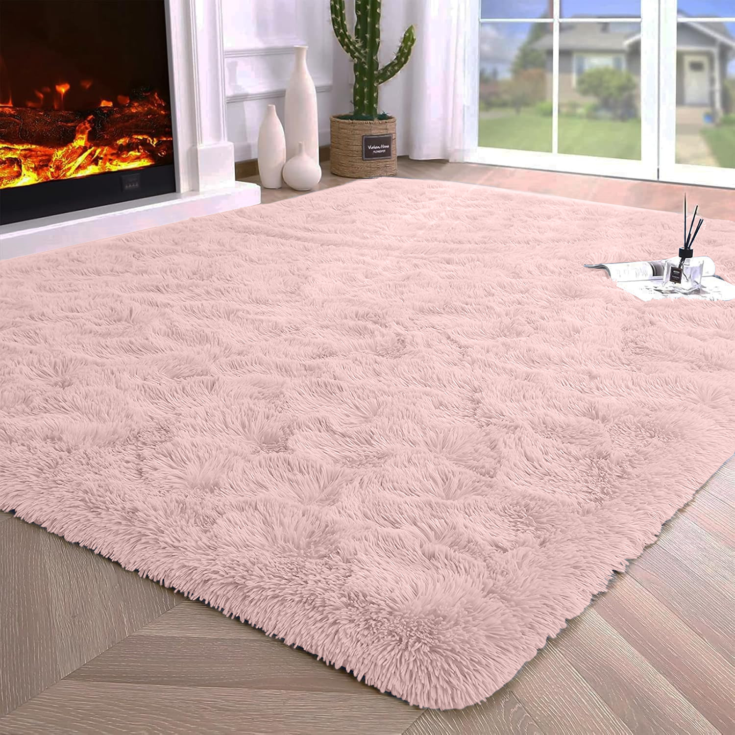 Non Slip Shaggy Rugs Ultra Soft Fluffy Area Carpets Mat for Living Room Bedroom