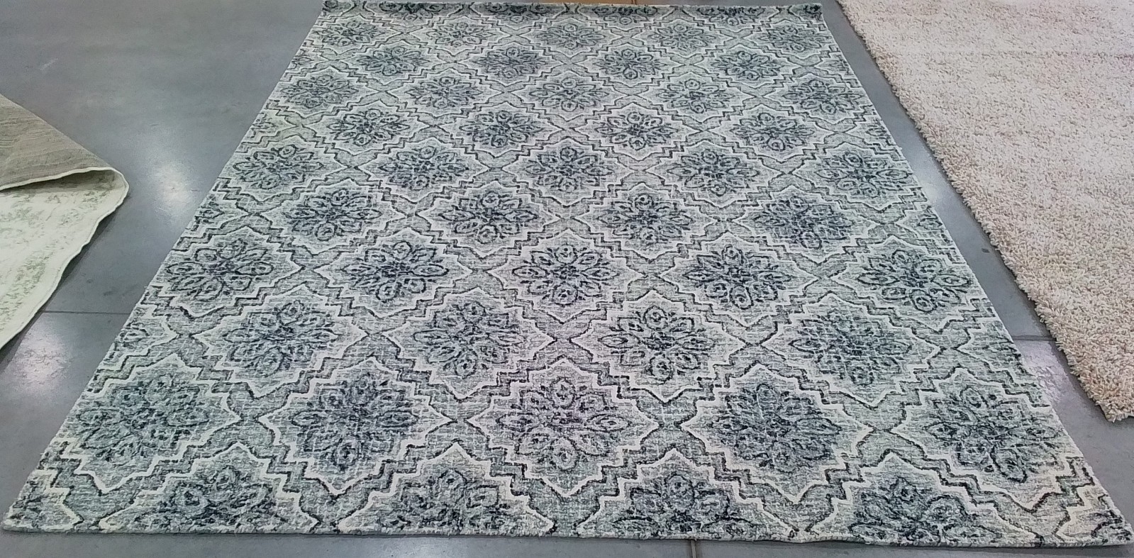 DARK BLUE / GRY 8′-0″ x 10′-0″ Back Stain Rug Reduced Price 1172775231 ABT201M-8