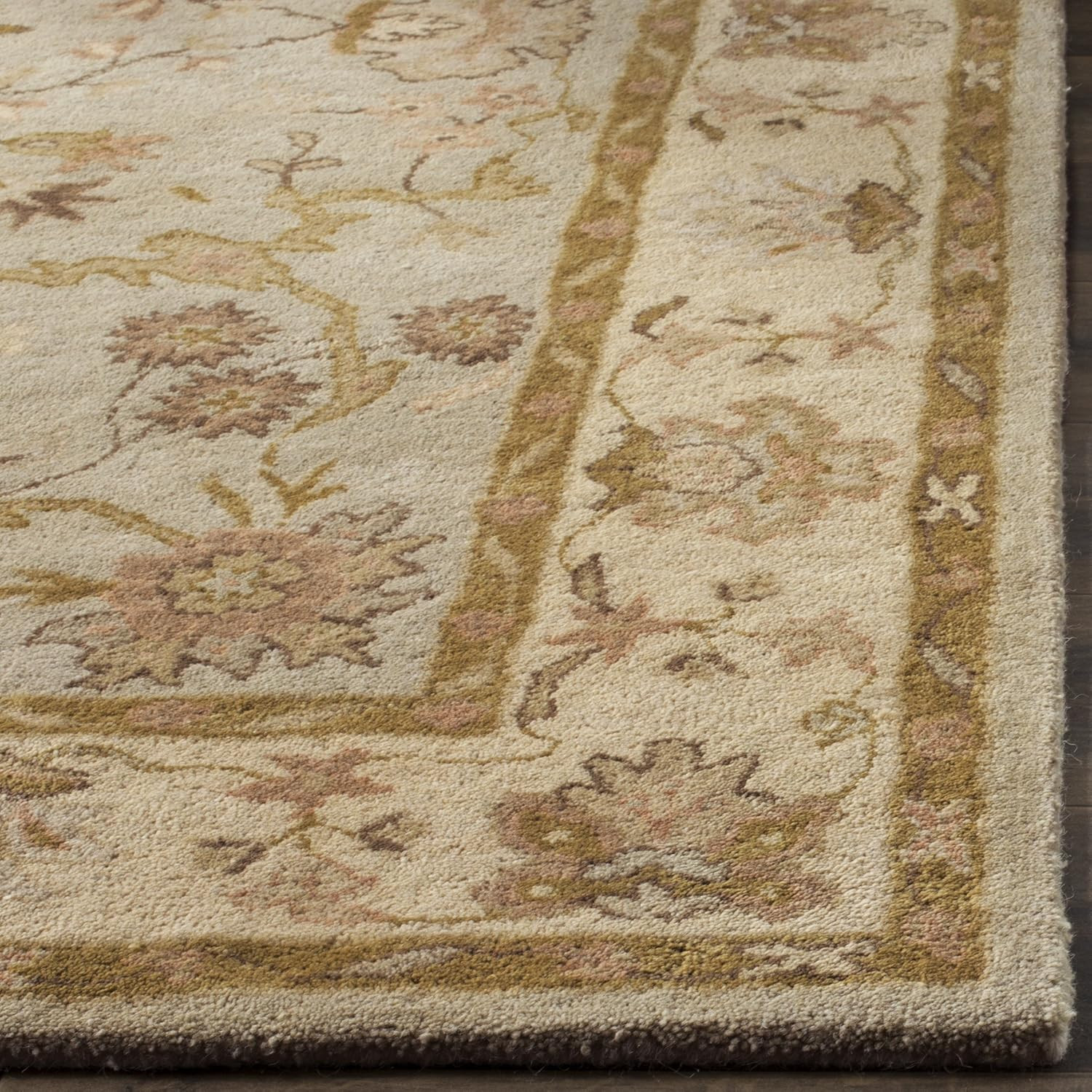 Antiquity Collection 4′ X 6′ Light Grey/Beige AT62A Handmade Traditional Orienta