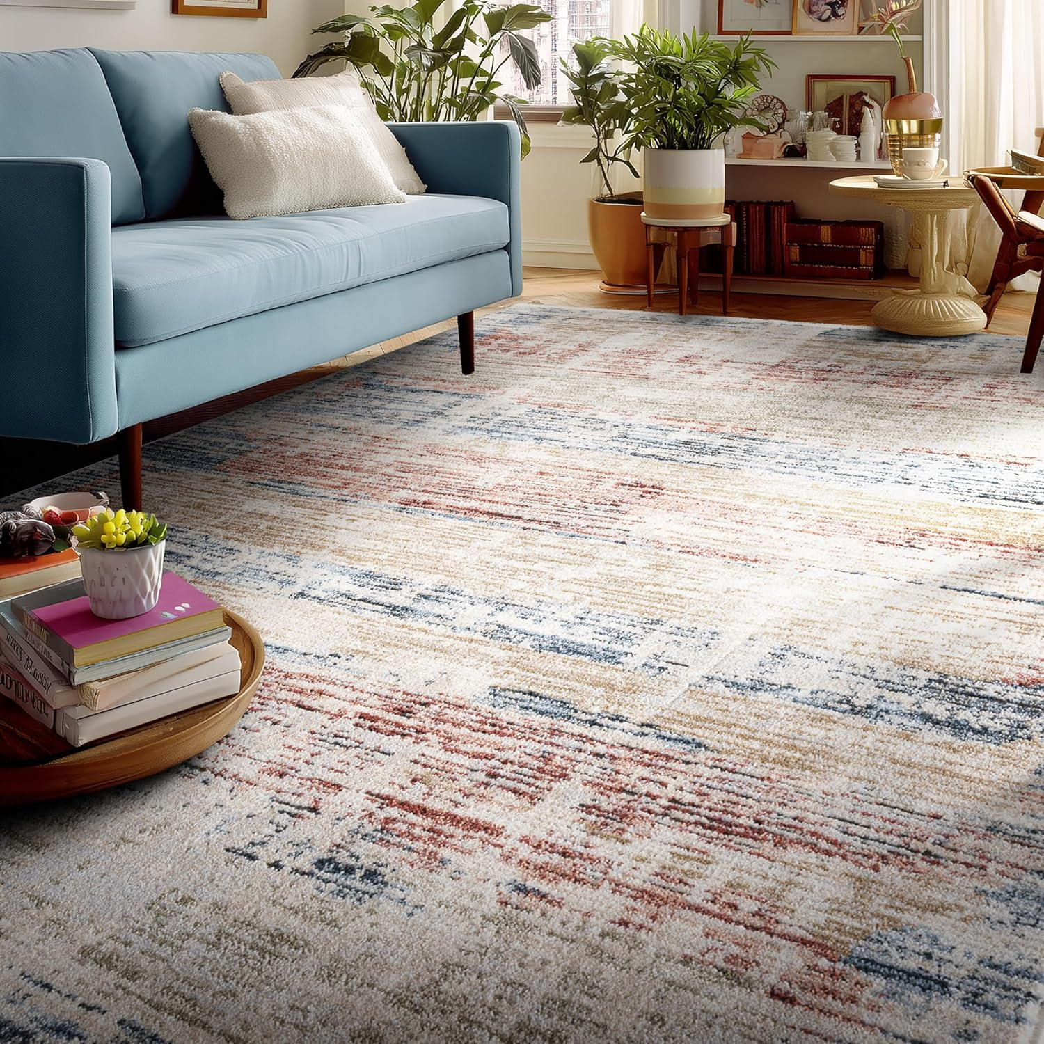 Indira Mirage Vintage Abstract 5X7 Area Rug – Soft, Durable & Easy to Clean
