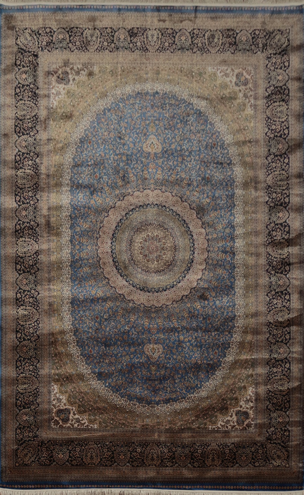 Traditional Blue Oriental Area Rug 7×10 Victorian Style Medallion for Any Room