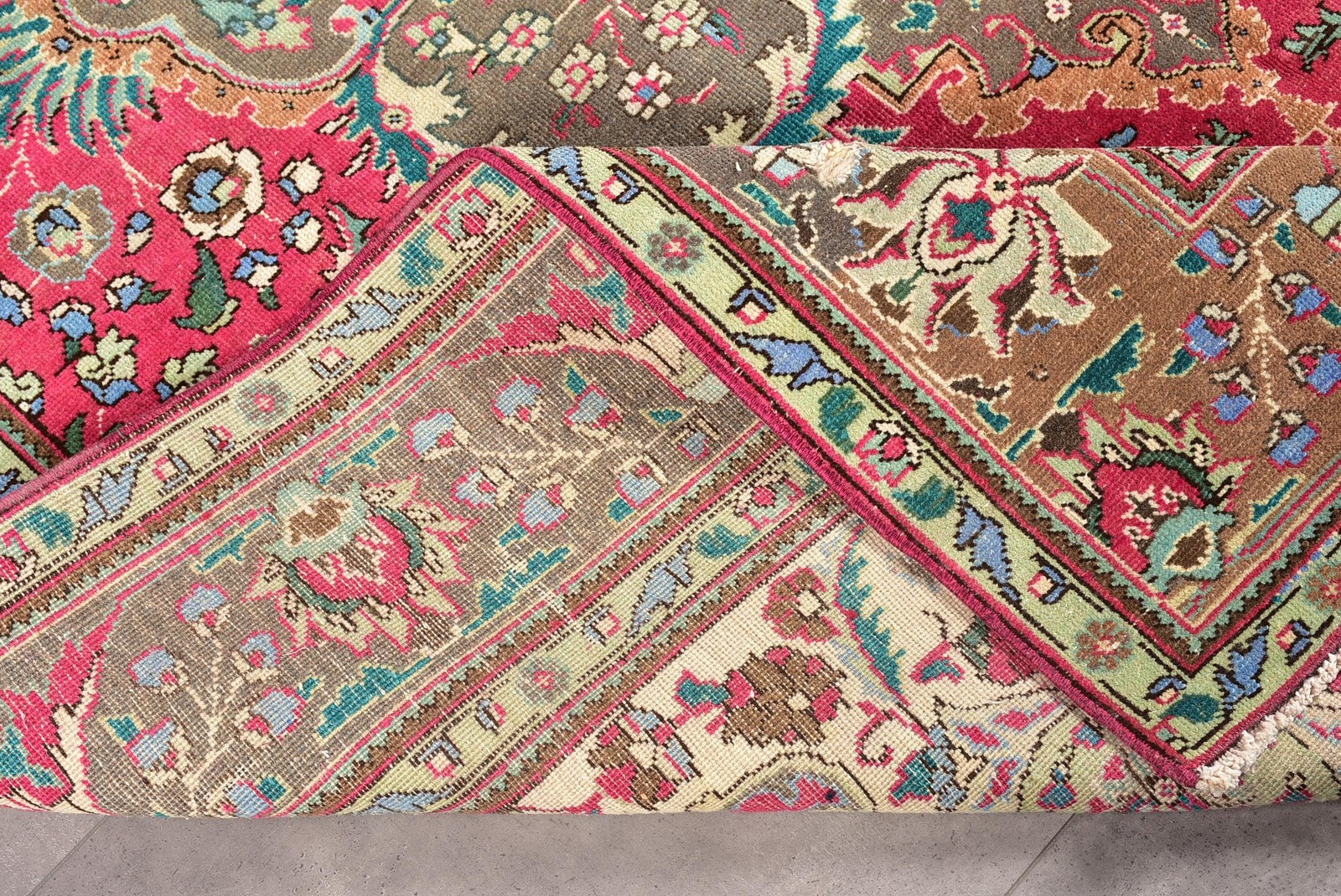 Rug, 6,6×9,4 ft Turkish Rug, Red Ombré Rug Wool