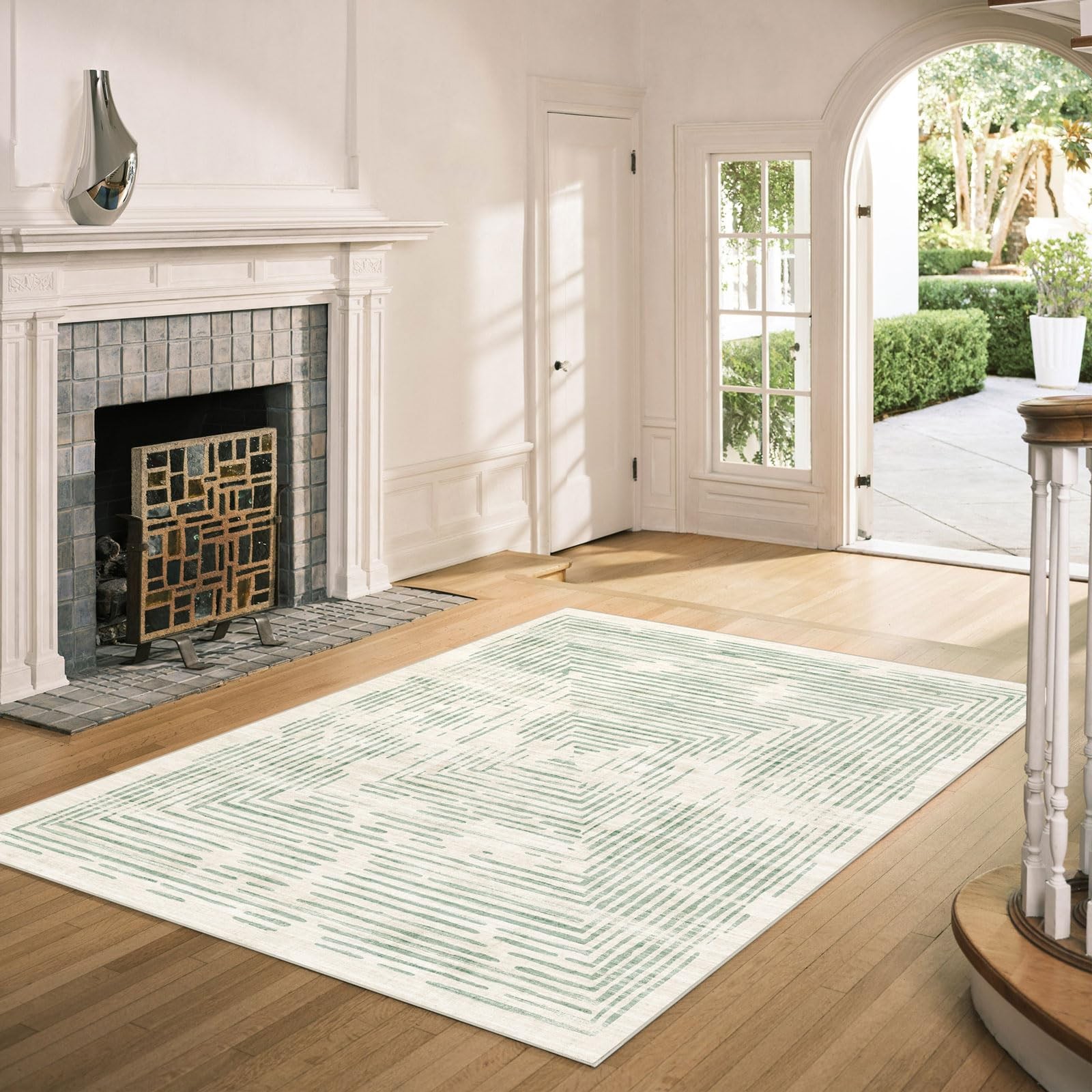 BLISSA 4×6 Washable Area Rug – Soft Modern Throw Rugs for Living Room Non-Slip U