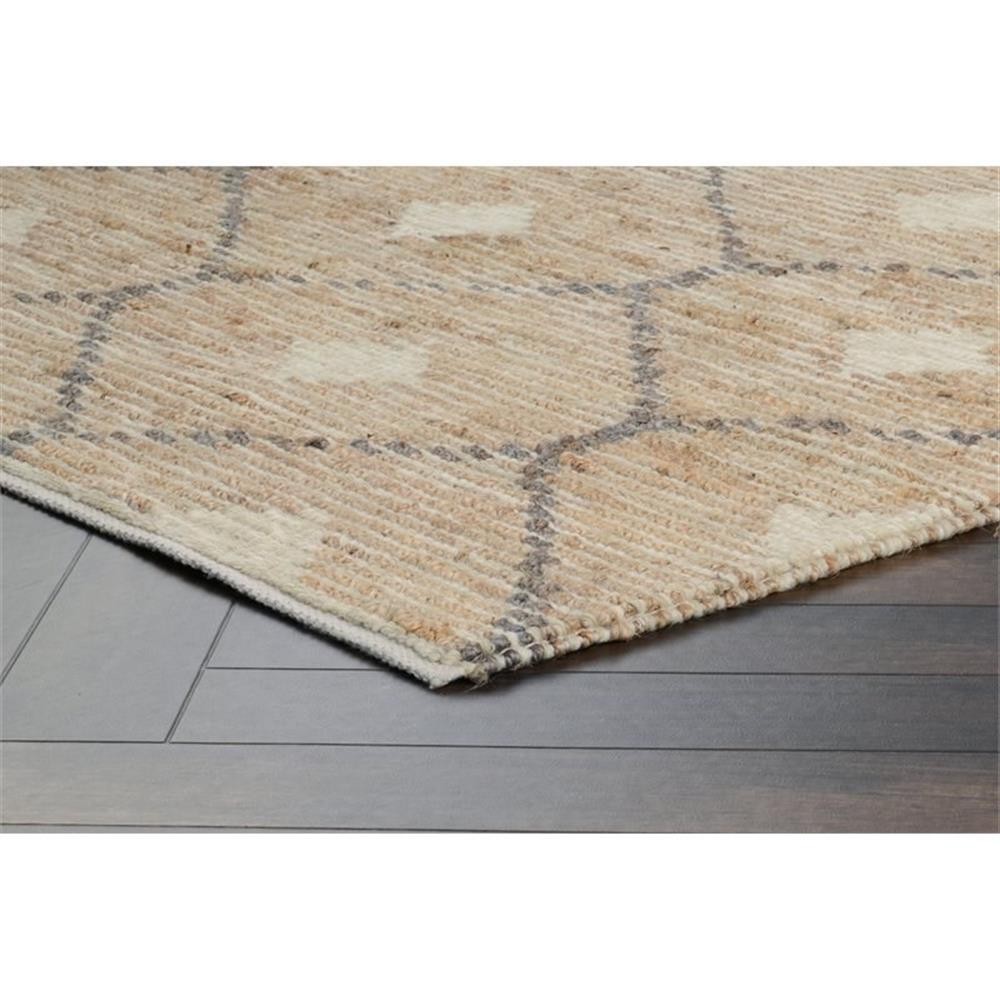 Pemberly Row 60×96″ Transitional Wool Jute and Cotton Rug in Natural