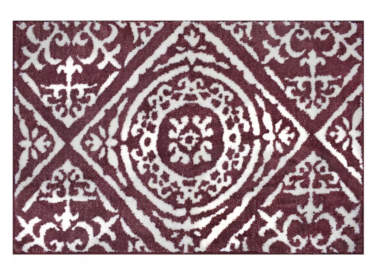 SONOMA Goods Geo Cranberry print Soft Washable Area Rug – 20” x 30” – New